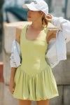 Daily Practice Waypoint Basque-waist Bubble-hem Mini Dress