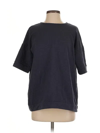 Pre-owned Daily Ritual 3/4 Sleeve Top Black Crew Neck Tops