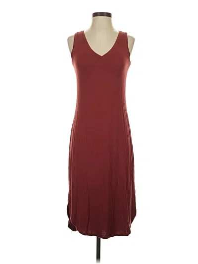 Pre-owned Daily Ritual Casual Dress In Burgundy