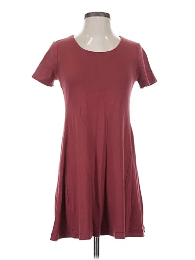 Pre-owned Daily Ritual Casual Dress In Burgundy