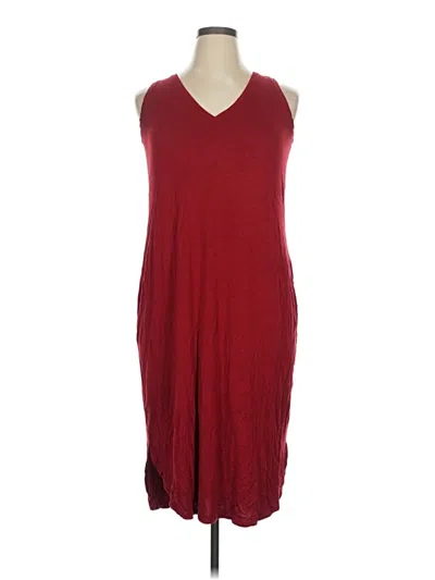 Pre-owned Daily Ritual Casual Dress In Burgundy