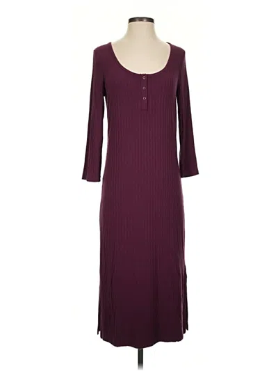 Pre-owned Daily Ritual Casual Dress In Burgundy