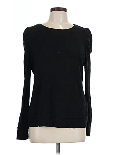 Pre-owned Daily Ritual Long Sleeve Top Black Boatneck Tops