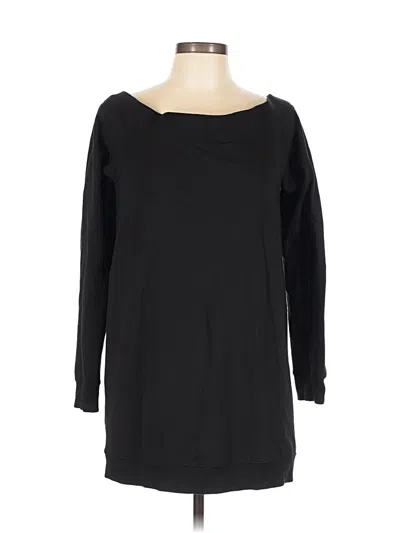 Pre-owned Daily Ritual Long Sleeve Top Black Boatneck Tops