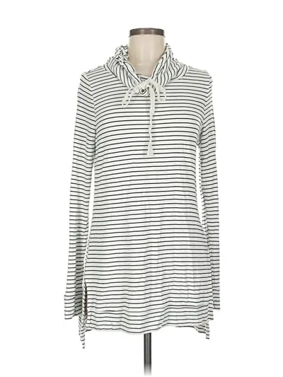 Pre-owned Daily Ritual Long Sleeve Top Silver Cowl Neck Tops