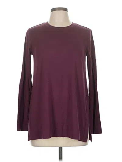 Pre-owned Daily Ritual Long Sleeve T-shirt In Burgundy