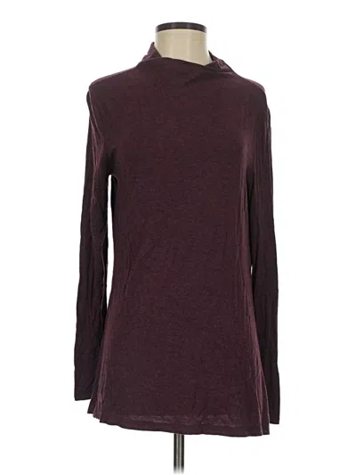 Pre-owned Daily Ritual Long Sleeve Turtleneck In Burgundy