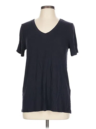 Pre-owned Daily Ritual Short Sleeve Top Black V Neck Tops