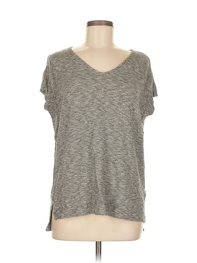 Pre-owned Daily Ritual Short Sleeve Top Gray Scoop Neck Tops
