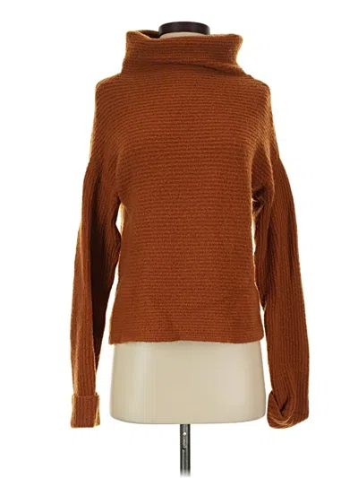 Pre-owned Daily Ritual Turtleneck Sweater In Brown