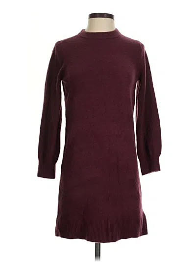 Pre-owned Daily Ritual Turtleneck Sweater In Burgundy