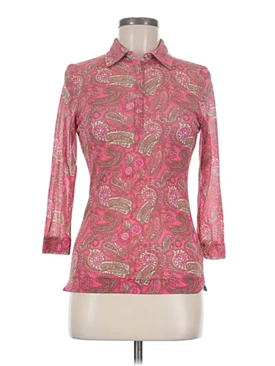 Pre-owned Daily Sports 3/4 Sleeve Blouse In Pink