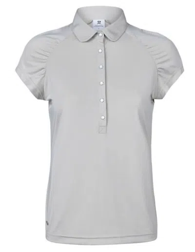 Daily Sports Ariana Cap Sleeve Polo Shirt In Sahara In Grey