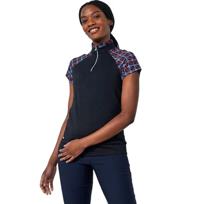 Daily Sports Bonito Cap Sleeve Womens Golf Polo In Black