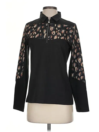 Pre-owned Daily Sports Long Sleeve Blouse In Black