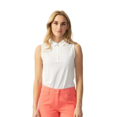 Daily Sports Peoria Womens Sleeveless Golf Polo In White