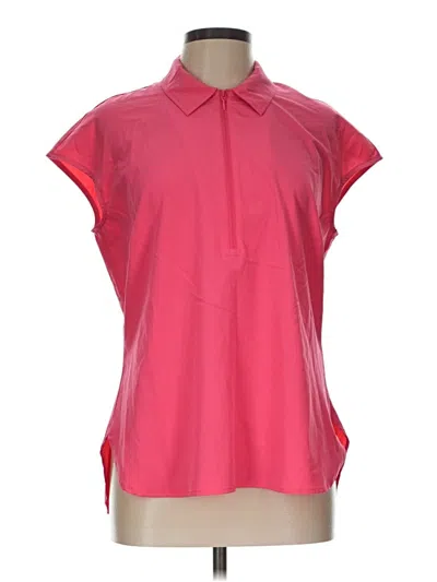 Daily Sports Short Sleeve Blouse In Pink