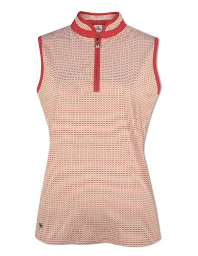 Daily Sports Sleeveless Polo Shirt In Watercolor In Pink
