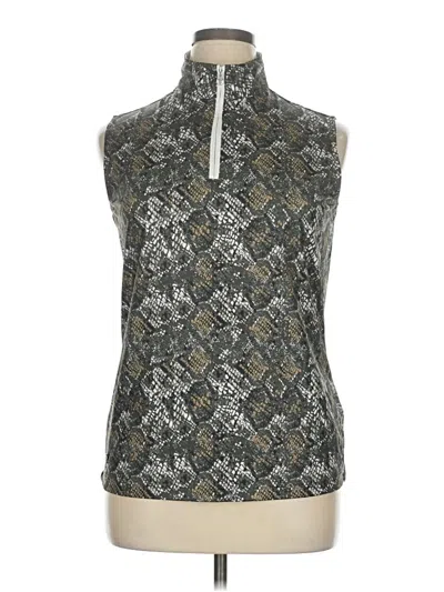 Pre-owned Daily Sports Sleeveless Turtleneck In Silver