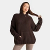 Daily Szn Women's Dailyszn Knit Pullover Hoodie In Black Coffee