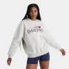 Dailyszn Women's  Tennis Crewneck Sweatshirt In White