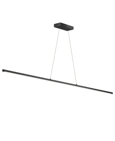 Dainolite 0.75" Metal Array 30w Led Horizontal Pendant With Acrylic Diffuser In Matte Black,white