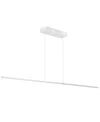 Dainolite 0.75" Metal Array 56w Led Horizontal Pendant With Diffuser In Matte White,white