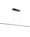 Dainolite 0.75" Metal Array 56w Led Horizontal Pendant With Acrylic Diffuser In Matte Black,white