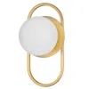 Dainolite 1 Light Aged Brass Wall Sconce W/ Opal Glass In Gold