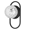 Dainolite 1 Light Matte Black Wall Sconce W/ Clear Hammered Glass In Black