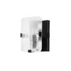 Dainolite 1 Light Wall Sconce In Matte Black W/ Clear Textured Glass In Black