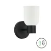Dainolite 1 Light Wall Sconce In Matte Black W/ Opal Glass In Black