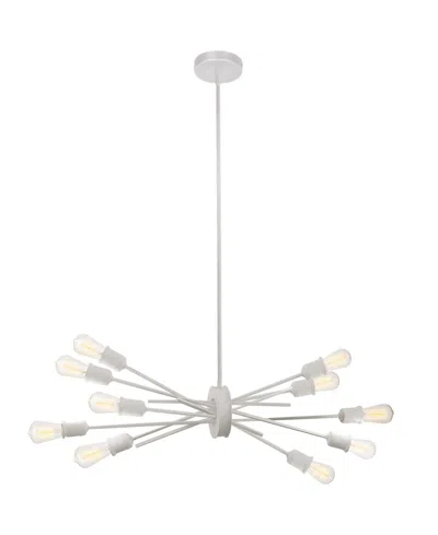Dainolite 10 Light Incandescent Horizontal Pendant In White