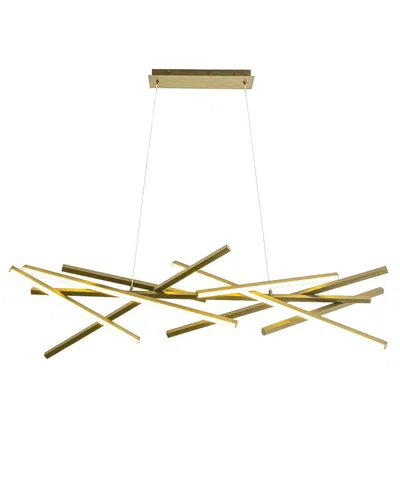 Dainolite 10.75" Metal Carly Led Chandelier In Aged Brass
