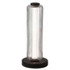 Dainolite 10w Matte Black Table Lamp W/ Clear Fluted Glass In Brown