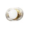 Dainolite 10w Wall Sconce Aged Brass With Clear Glass In Multi