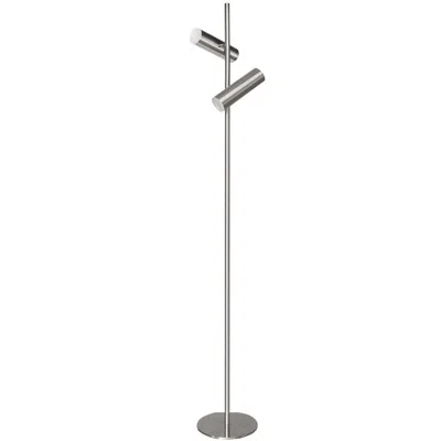 Dainolite 12w Floor Lamp, Sc, Fr Acrylic Diffuser In Silver