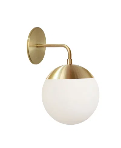 Dainolite 14" Glass, Metal Dayana Down Light Wall Sconce With Glass In Aged Brass,white