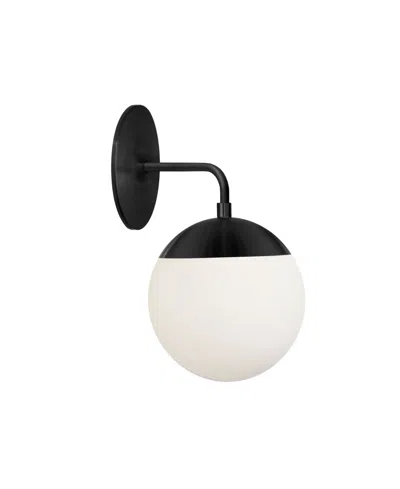 Dainolite 14" Glass, Metal Dayana Down Light Wall Sconce With Glass In White,matte Black