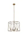 Dainolite 14'" Metal Calah 4 Light Led Chandelier In Aged Brass