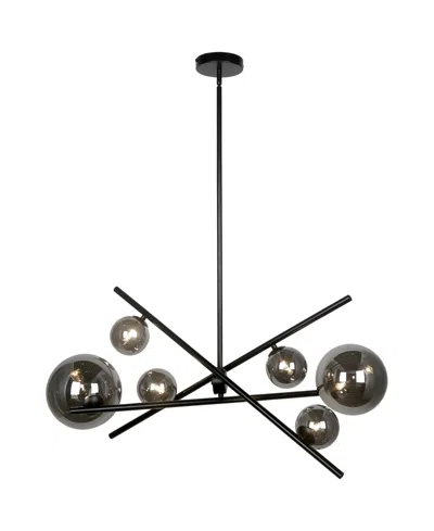 DAINOLITE 14" METAL PAMELA 6 LIGHT CHANDELIER
