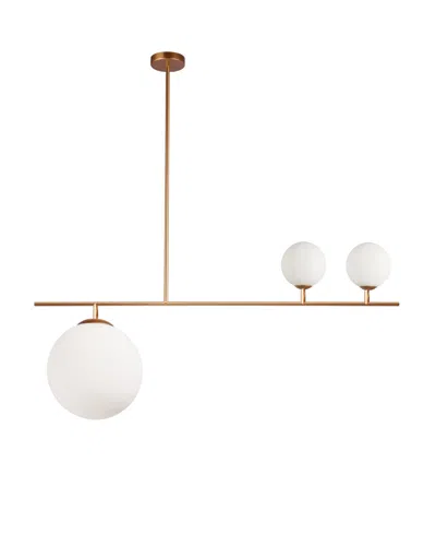 Dainolite 14.50" Metal Orion 3 Light Pendant In Gold