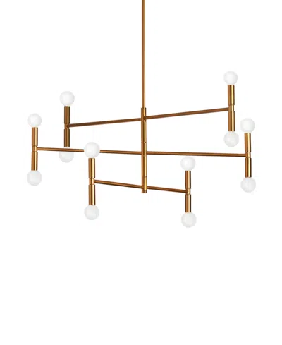 Dainolite 15" Metal Ava 12 Light Chandelier In Vintage Bronze