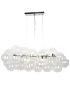 Dainolite 15.75" Metal Comet 10 Light Pendant In Polished Chrome