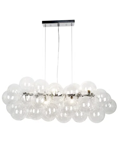Dainolite 15.75" Metal Comet 10 Light Pendant In Polished Chrome