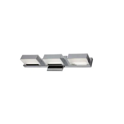 Dainolite 15w Led Wall Vanity, Polished Chrome Finish In Gray