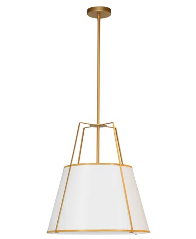 Dainolite 19.50" Metal Trapezoid Led Pendant In Gold