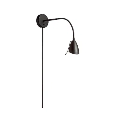 Dainolite 1lt Halogen Wall Lamp, Matte Black