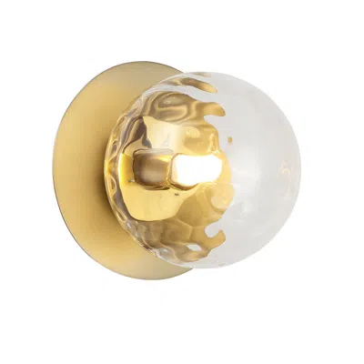 DAINOLITE 1LT HALOGEN WALL SCONCE, AGB, CLEAR GLASS