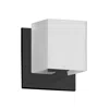 Dainolite 1lt Halogen Wall Sconce, Mb, Wh Glass In White
